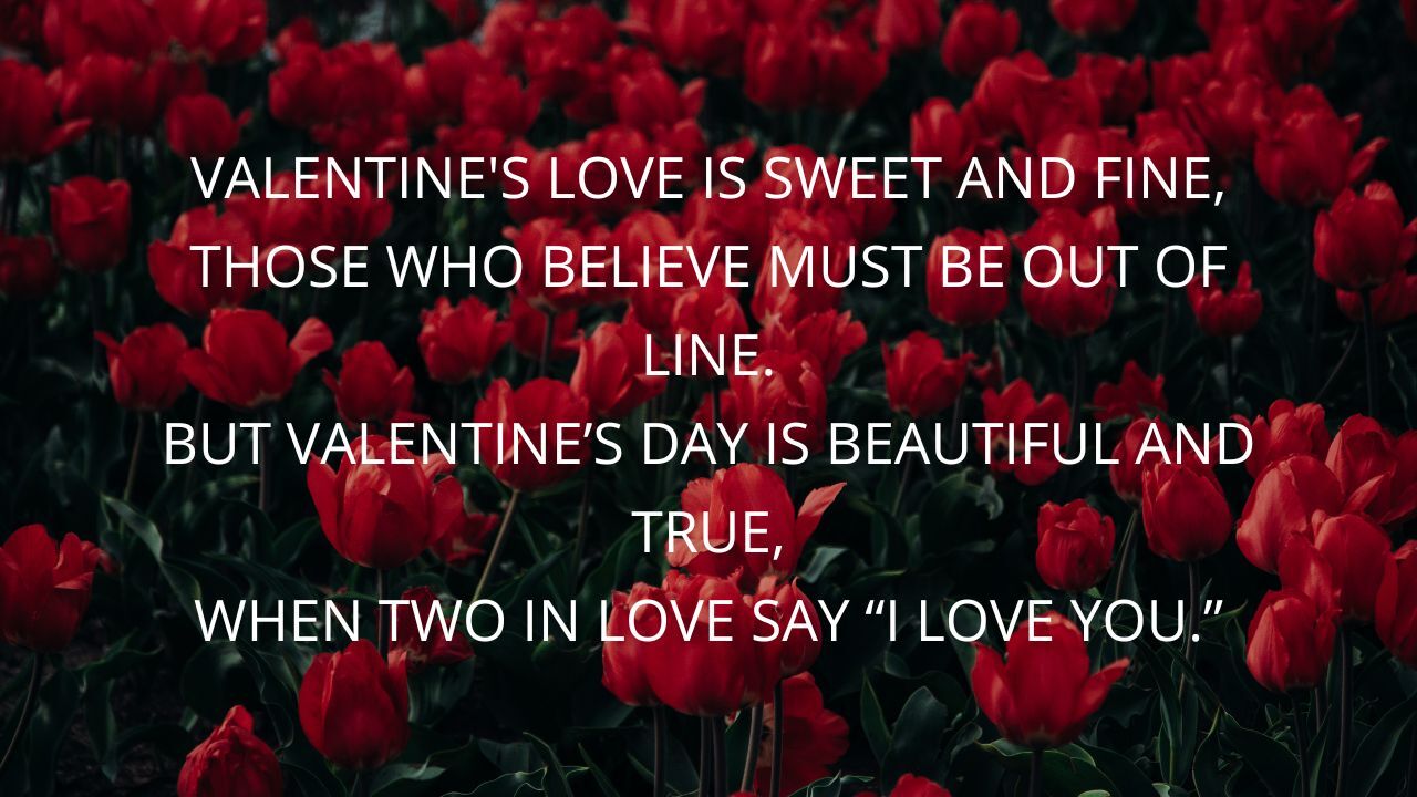 Valentine's message for him